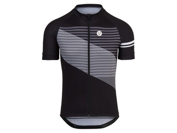 AGU Striped Sort/Grå Cykeltrøje