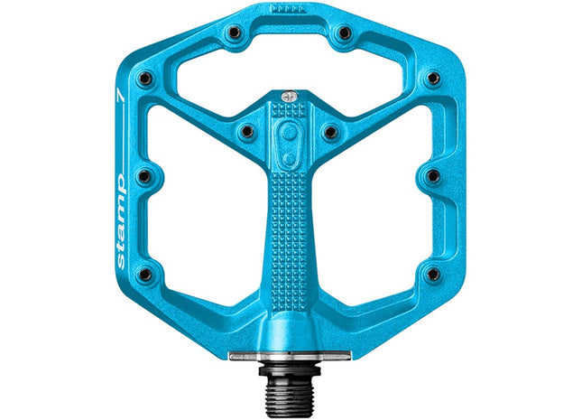 CRANKBROTHERS Flat Pedal Stamp 7 Lille Elektronisk blå