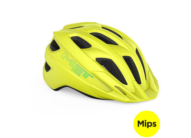 MET Crackerjack MIPS Lime/Matt UN (52-57 cm) Cykelhjelm