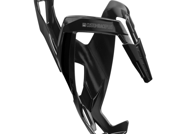 Elite Elite Bottle Cage Custom Race+ Black Glossy. Black graphic
