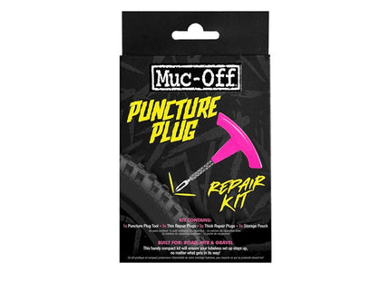 MUC-OFF B.A.M. Tubeless Repair Kit Contains tool, 5x thick plugs and 5x thin plugs