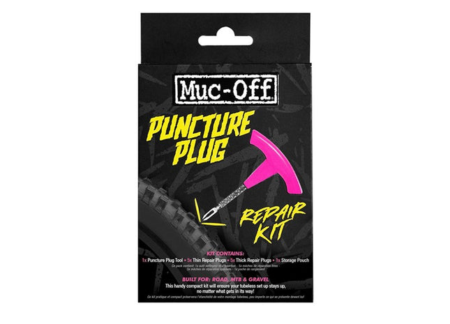 MUC-OFF B.A.M. Tubeless Repair Kit Contains tool, 5x thick plugs and 5x thin plugs