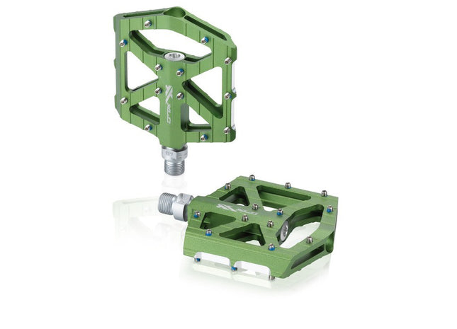 XLC Flat Pedal PD-M12 Farveudgave Limegrøn