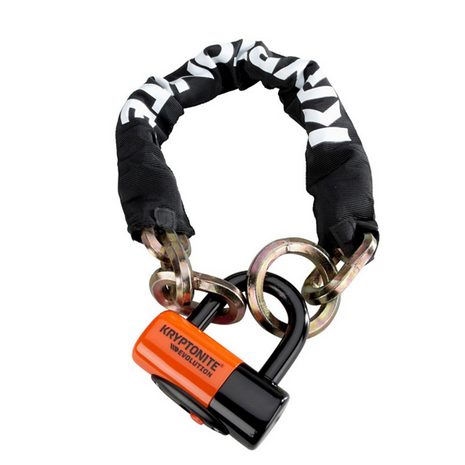 Kryptonite Kædelås NY Noose W EVS4 Kædelås 12mmx75cm Disc 14mm