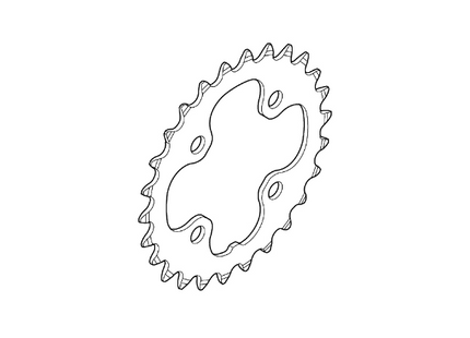 Shimano Klinge FC-M660-10 64mm Sort 10-sp 24T