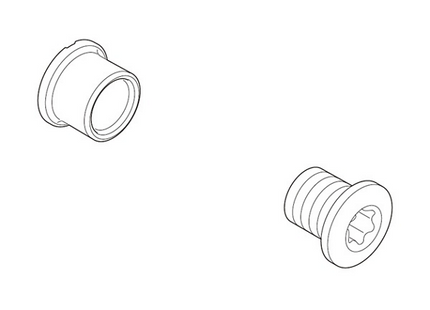 Shimano Klingebolte FC-M640 Zee 4 stk Til Enkel Klinge