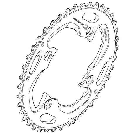 Shimano Klinge 40T FC-M782/672 96mm Sort 10-sp AN-type